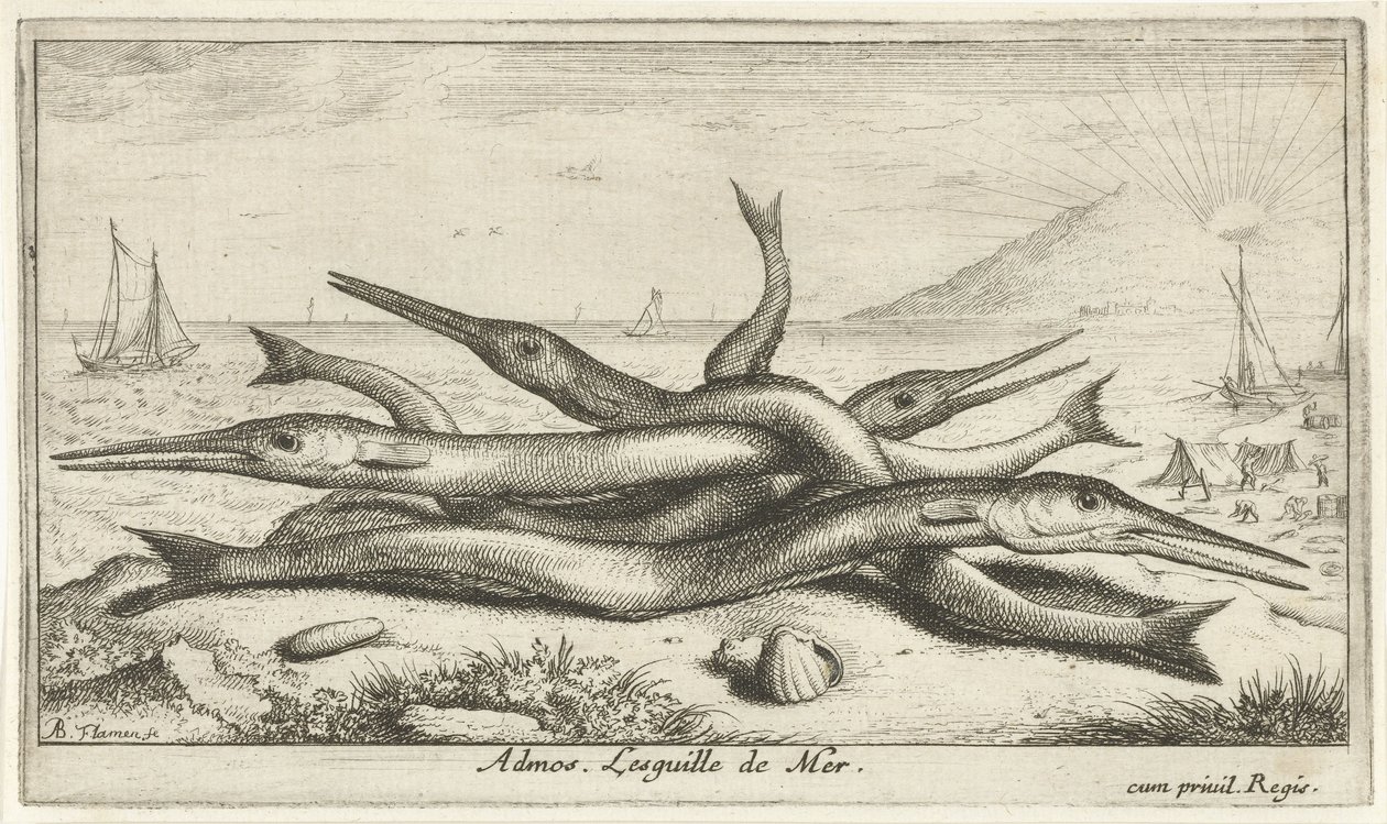 Gepen op het strand door Albert Flamen