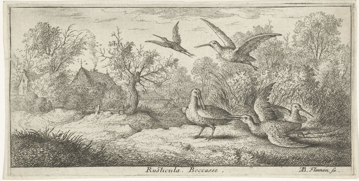 Landschap met houtsnippen door Albert Flamen