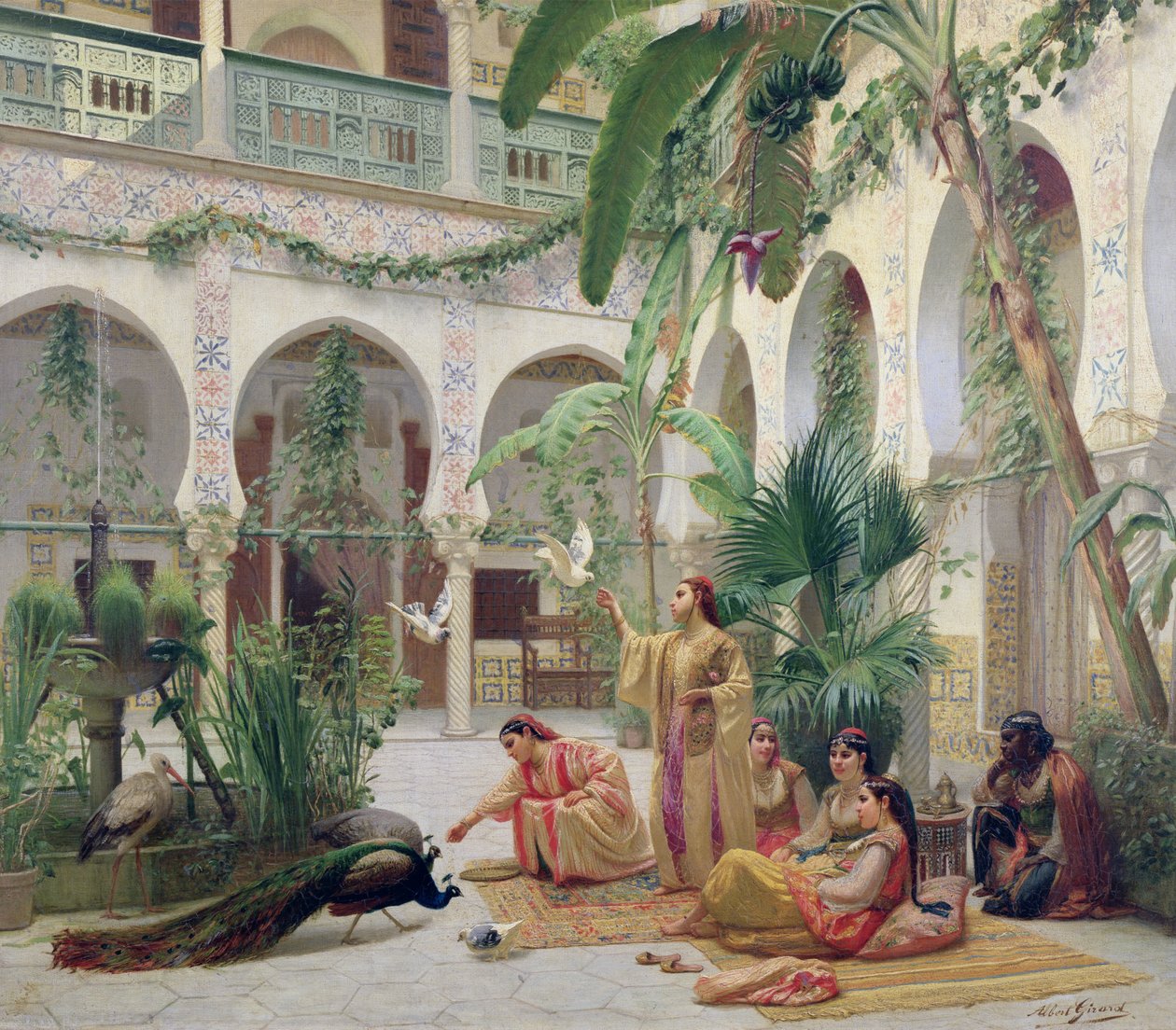 Het hof van de harem door Albert Girard