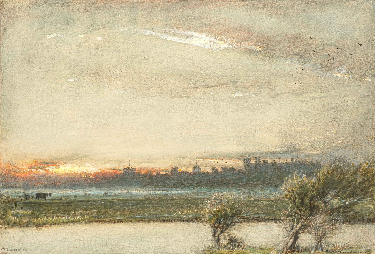 Arundel Kasteel, Sussex door Albert Goodwin