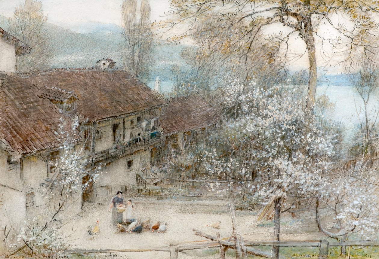 Baveno Lago Maggiore door Albert Goodwin