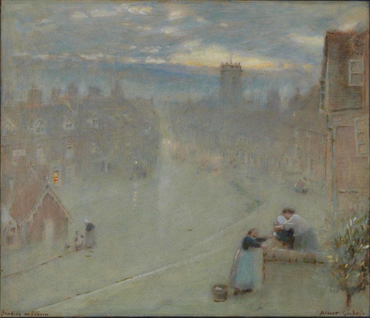 Bewdley aan de Severn door Albert Goodwin