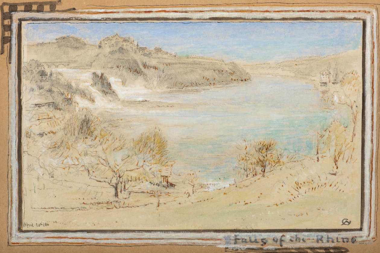 Watervallen van de Rijn door Albert Goodwin