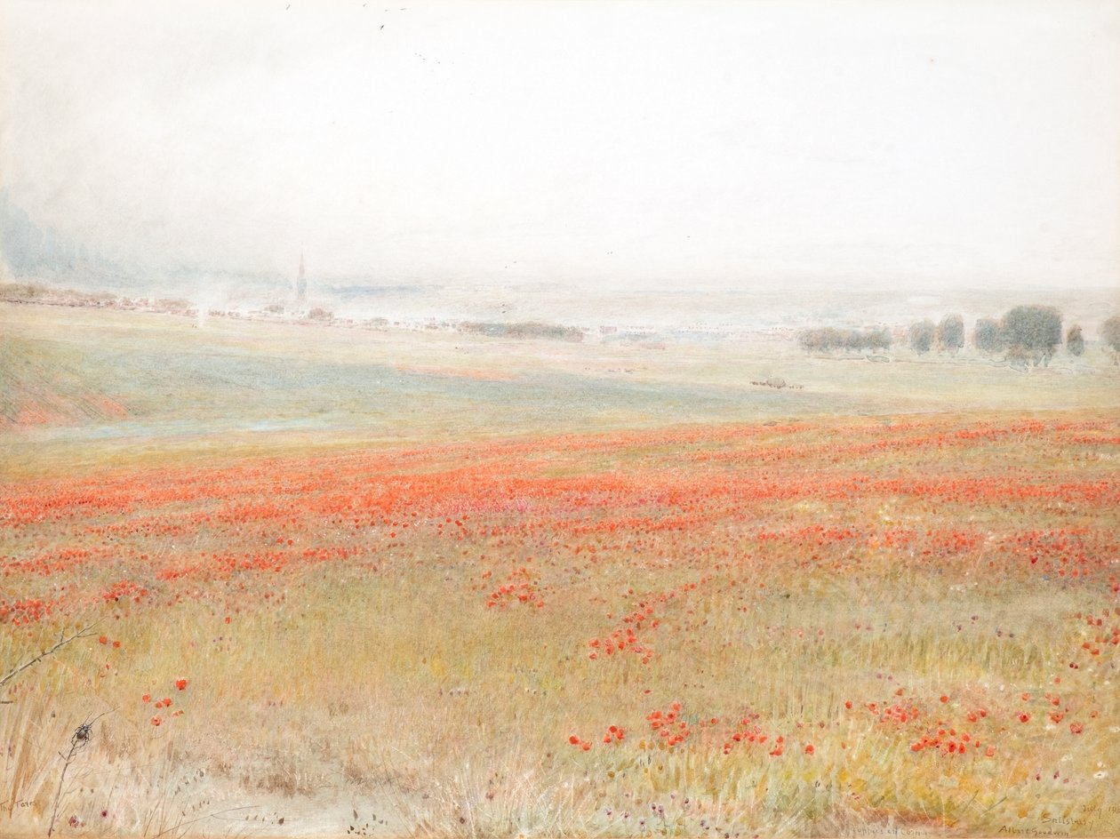 Het Onkruid. Klaprozen in Koren. Salisbury door Albert Goodwin