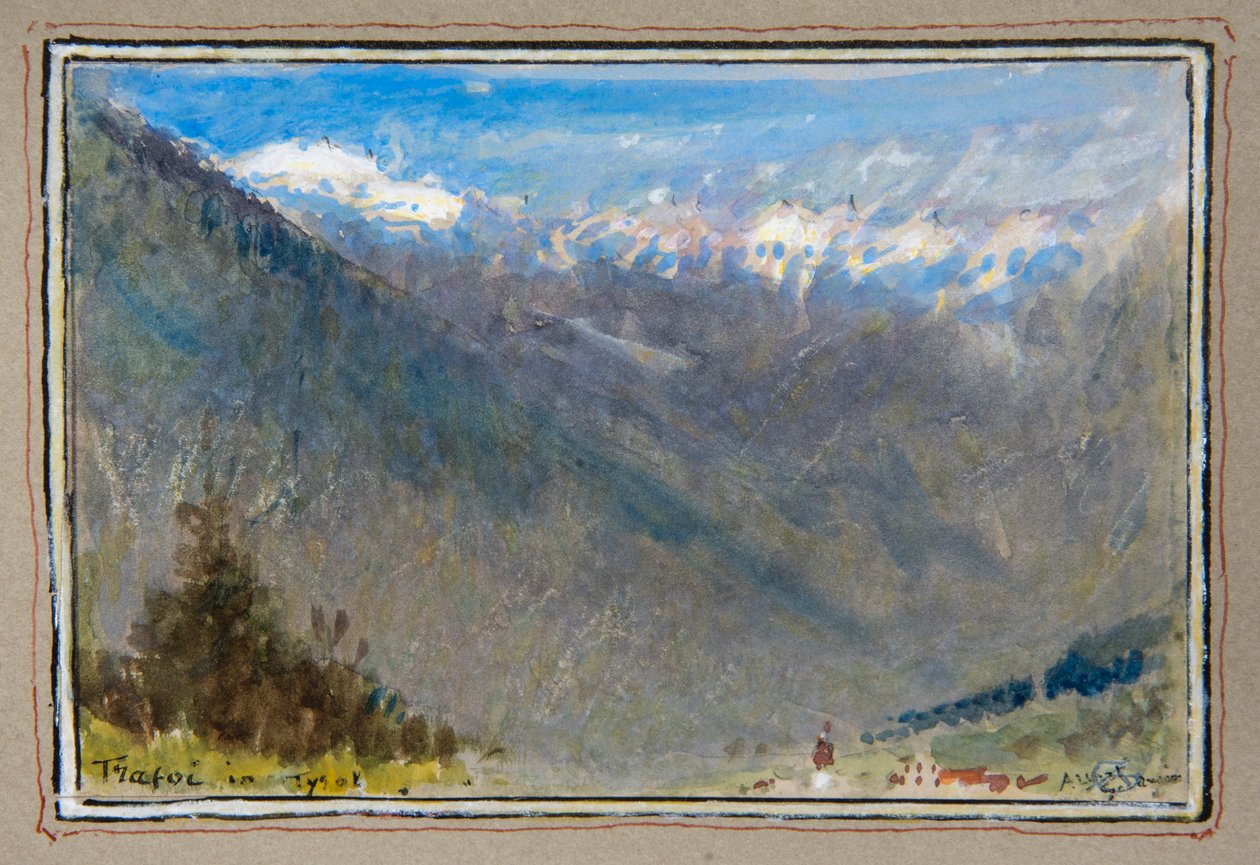 Trafoi in Tirol door Albert Goodwin