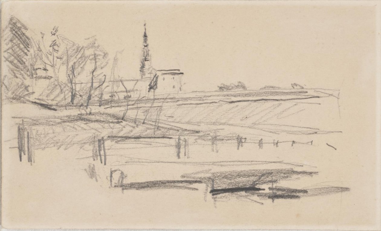Kronborg gezien vanuit het westen door Albert Gottschalk