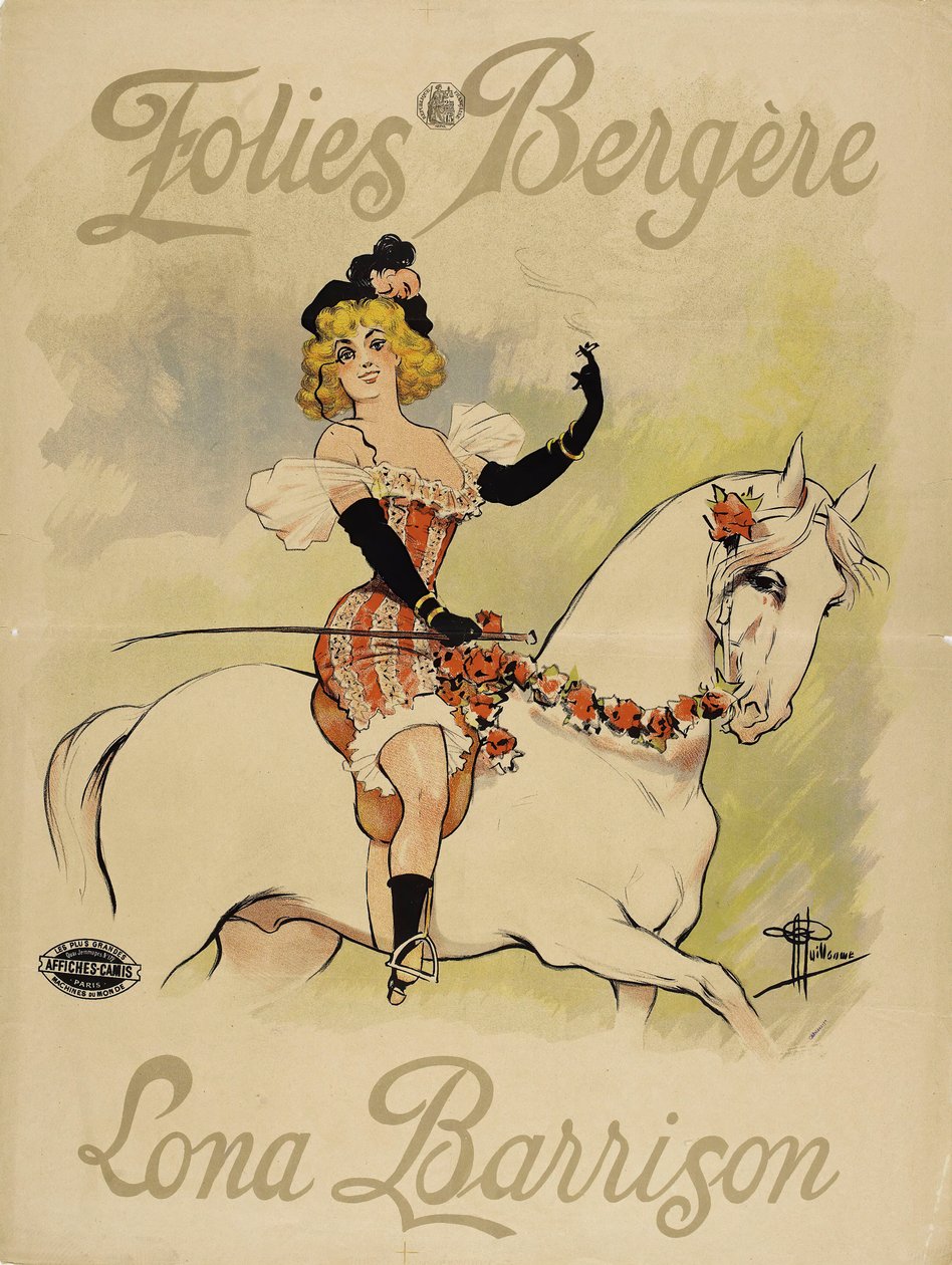 Folies Bergères. Lona Barrison, ca. 1895 door Albert Guillaume