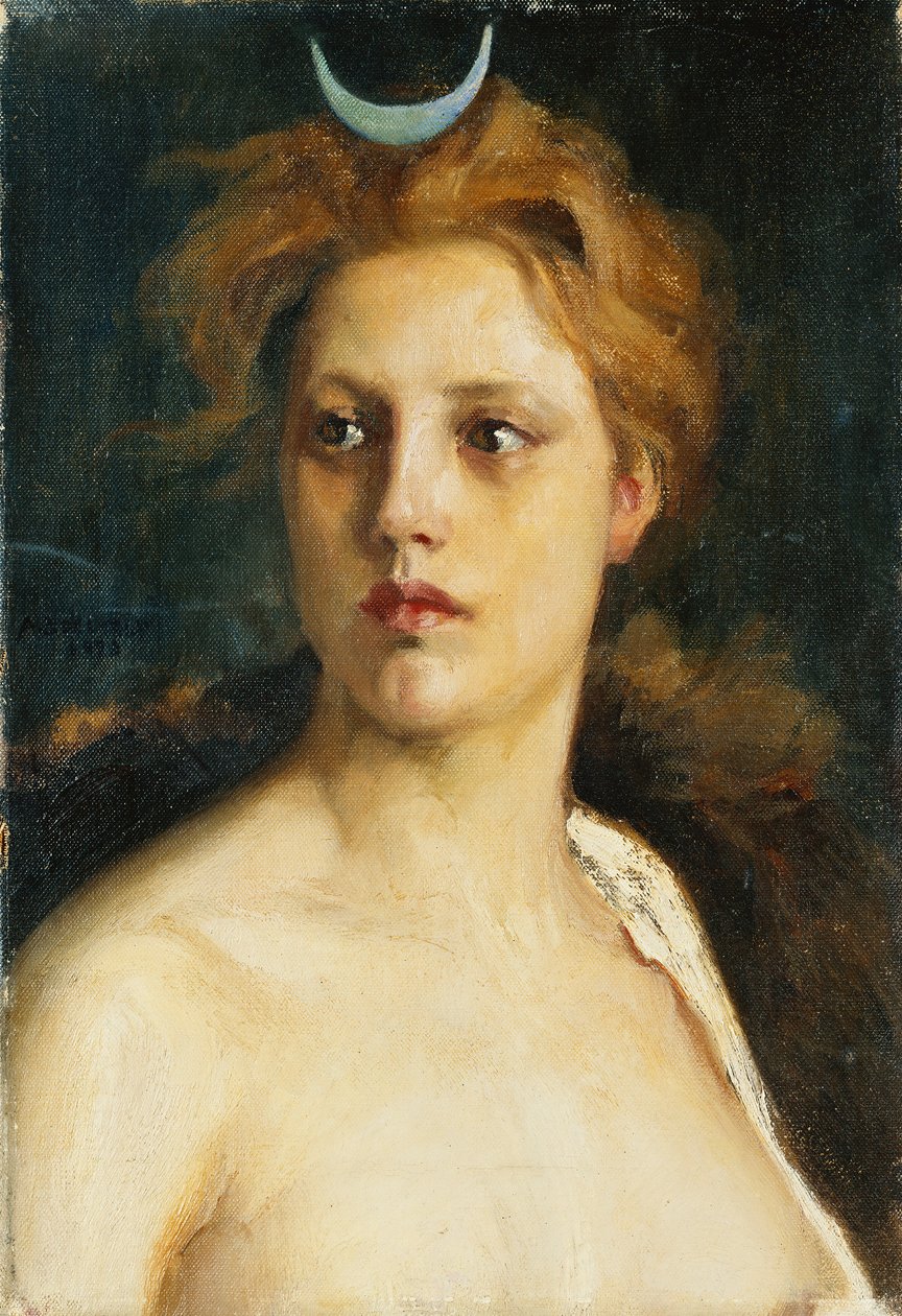 Diana, 1898 door Albert Gustaf Aristides Edelfelt