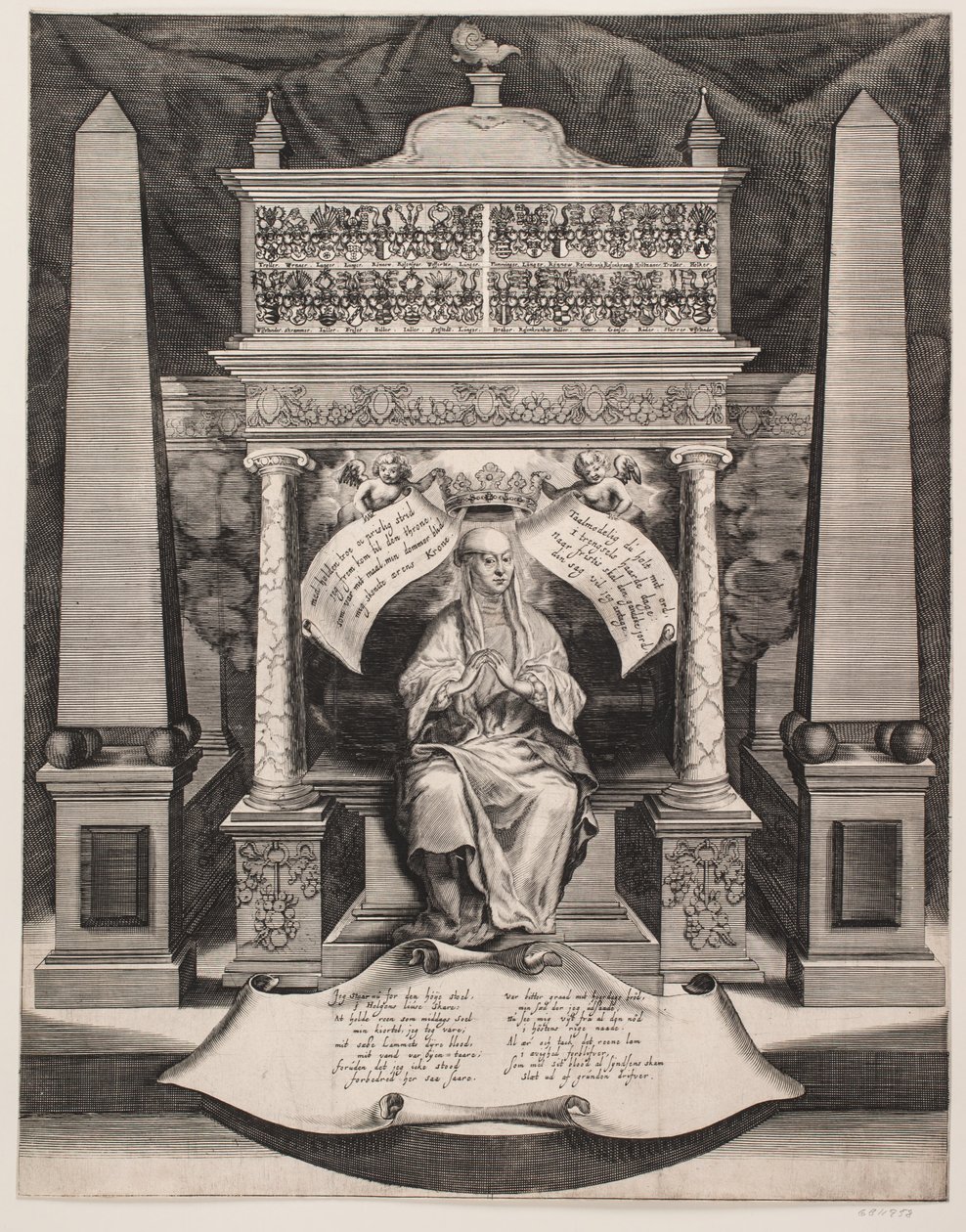 Elisabeth Lunge. Herdenkingsblad door Albert Haelwegh