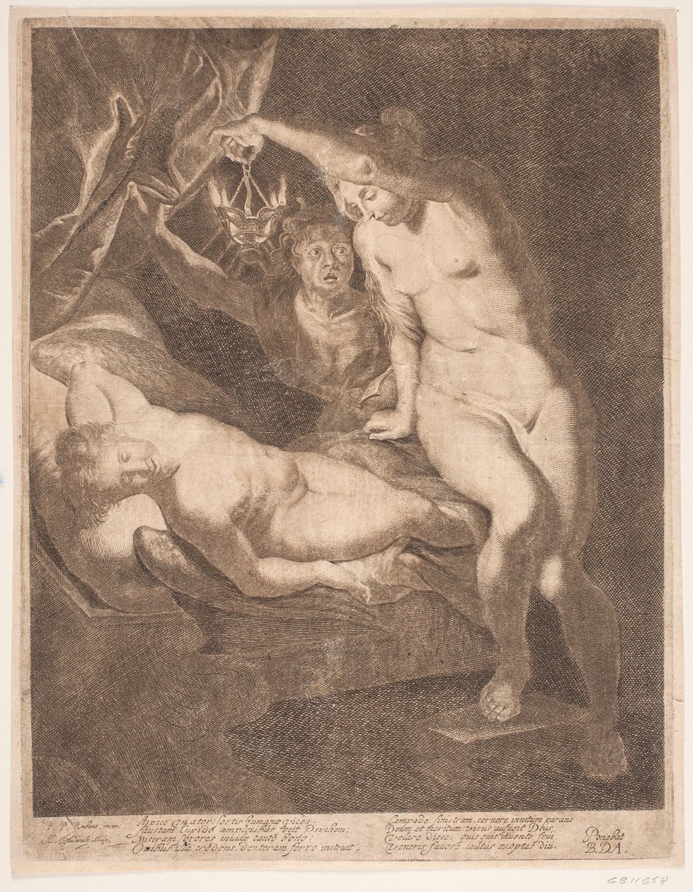 Psyche en de slapende Amor door Albert Haelwegh