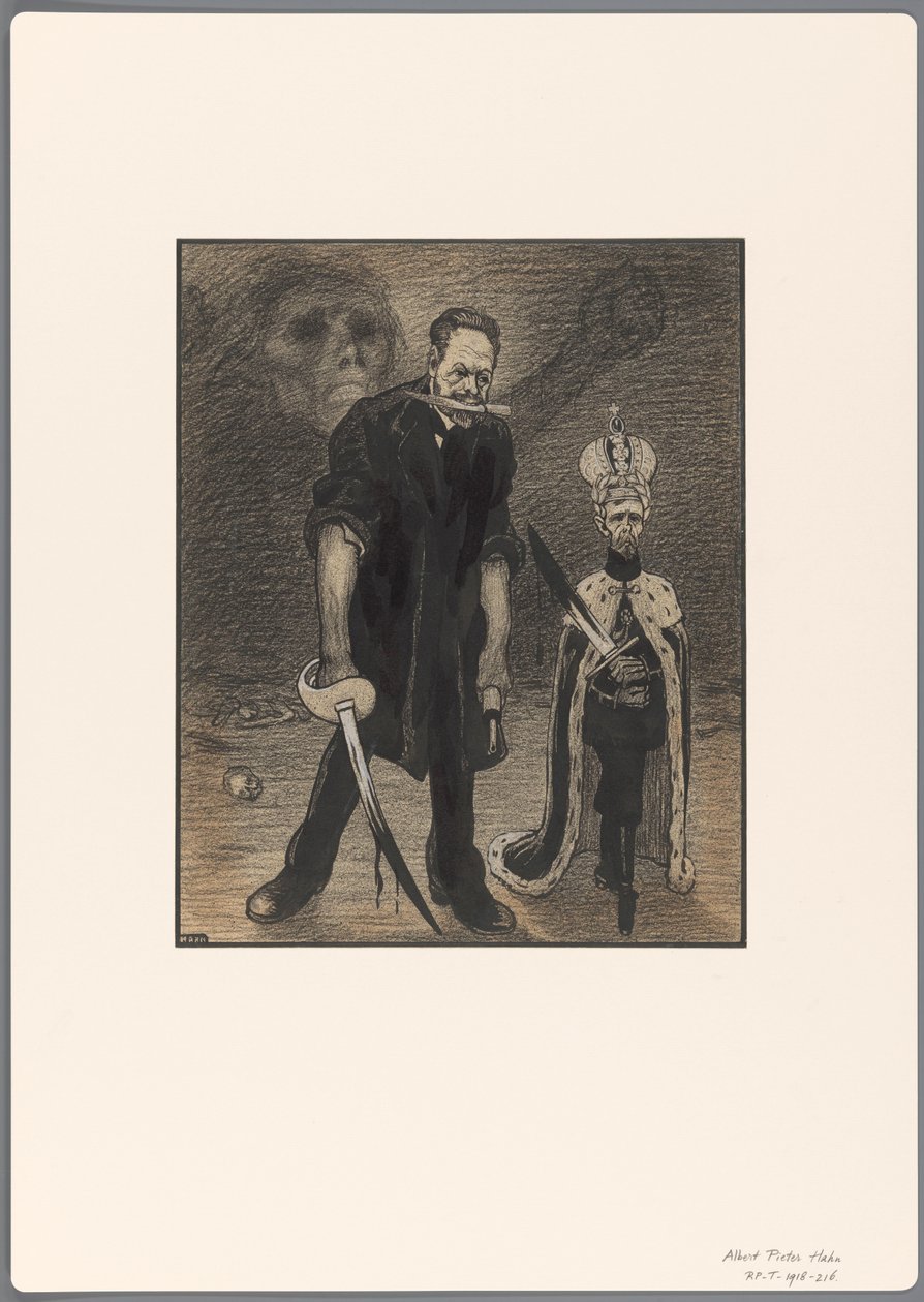 Ontwerp voor een politieke spotprent: de Russische Revolutie door Albert Hahn (I)
