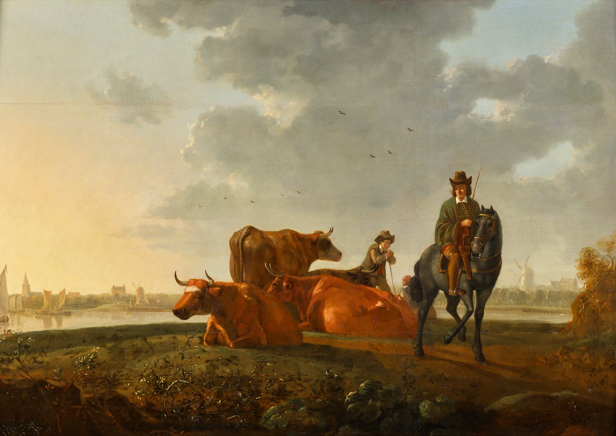 Weide aan de rivier door Albert Jacobsz Cuyp