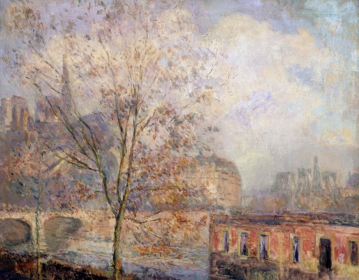 Onze Lieve Vrouw van Parijs in de herfst – 19e/20e eeuw – Franse impressionisme door Albert Lebourg