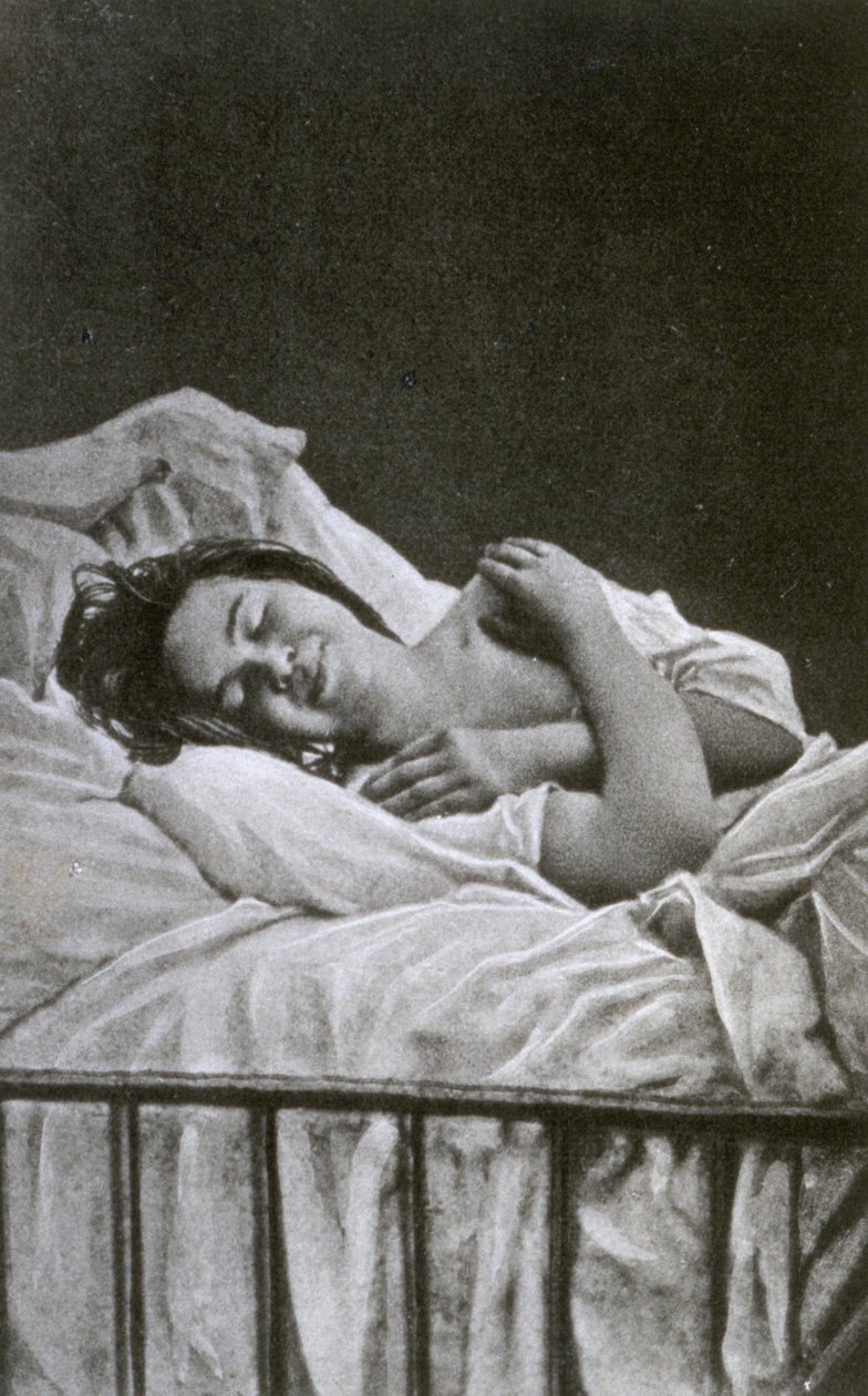 Jonge vrouw met een aanval van hysterie, 1878 door Albert Londe