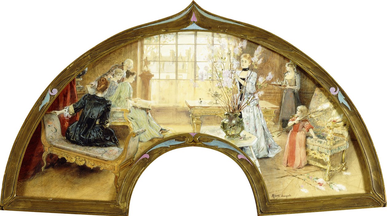 Een Bijeenkomst in de Salon door Albert Lynch