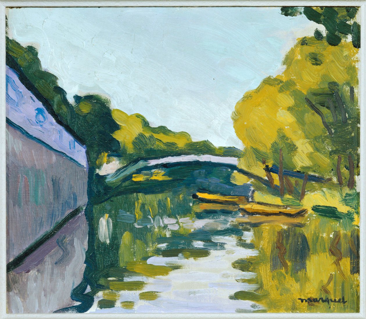 Kanaal in de buitenwijken van Parijs (schilderij op doek) door Albert Marquet