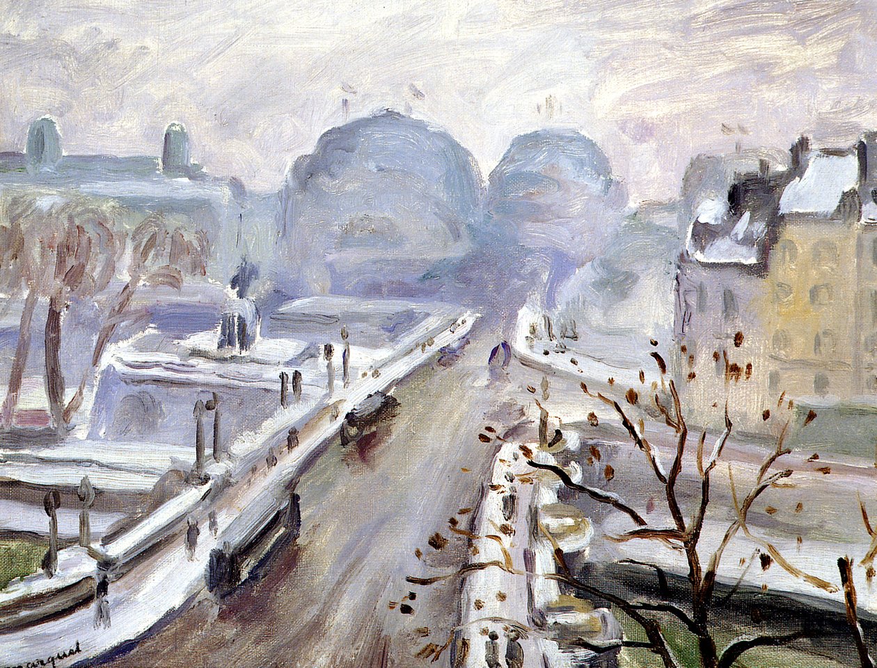 Frans: Pont Neuf onder de sneeuw door Albert Marquet