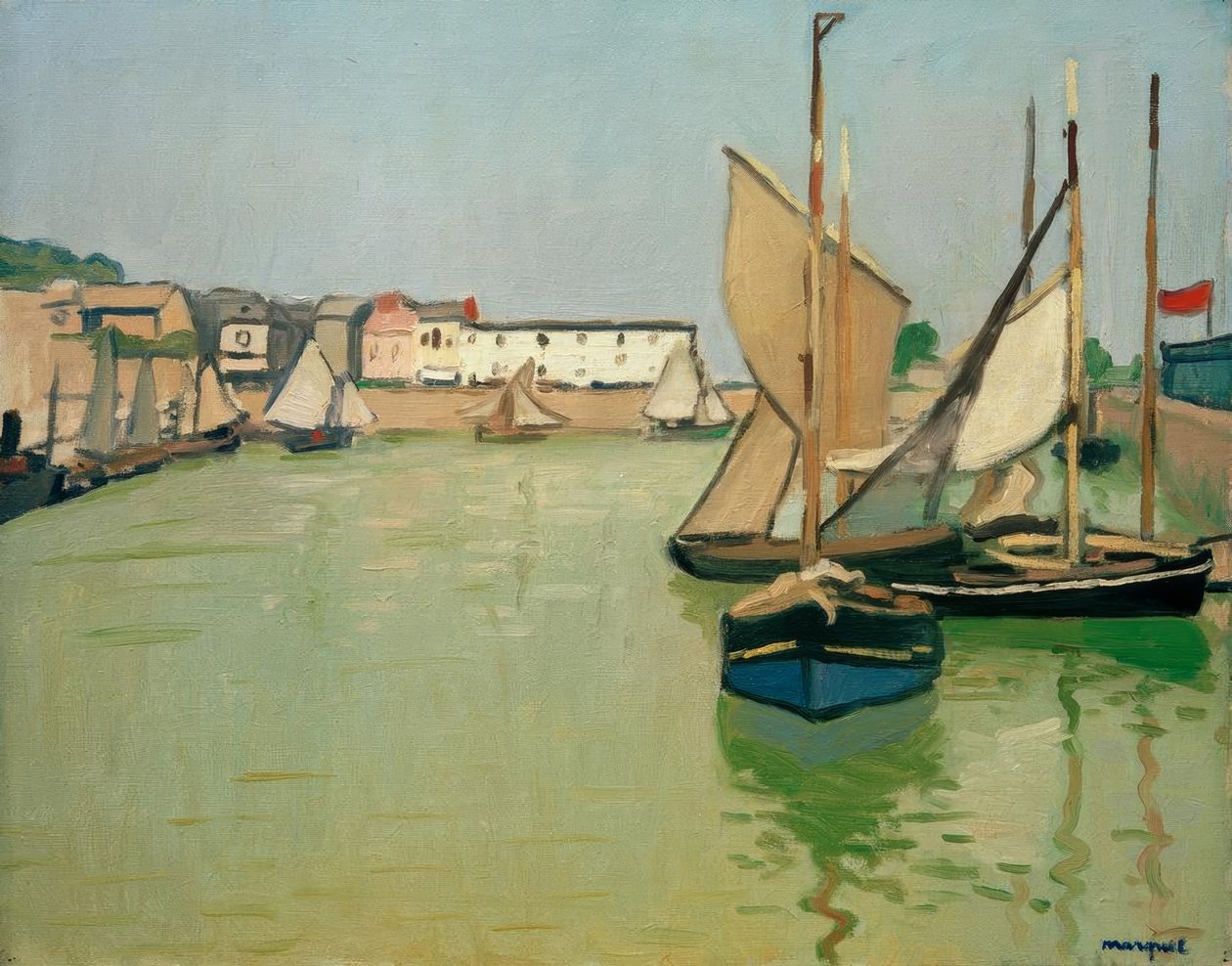 De haven van Honfleur door Albert Marquet