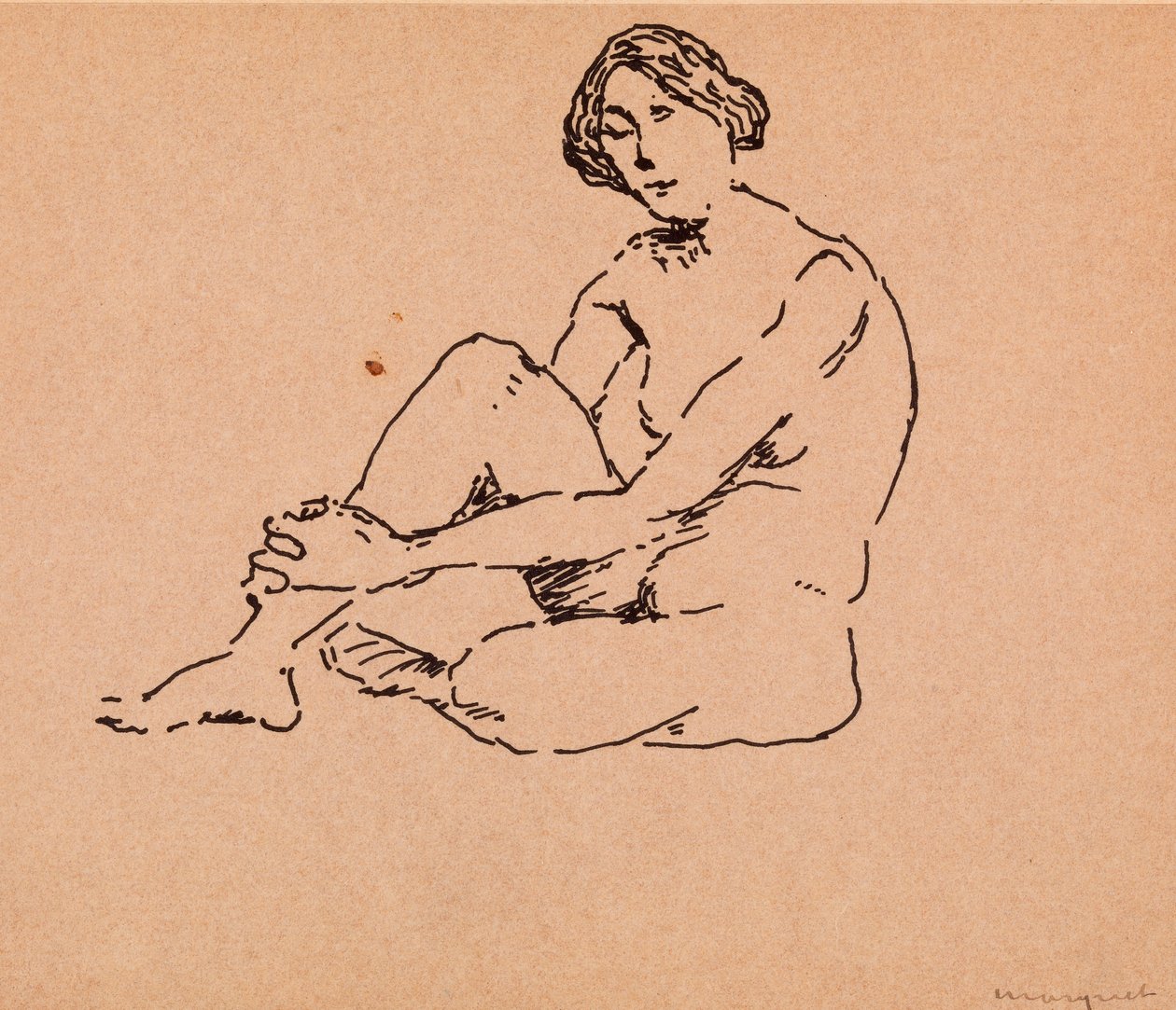 Zittende Naakt door Albert Marquet