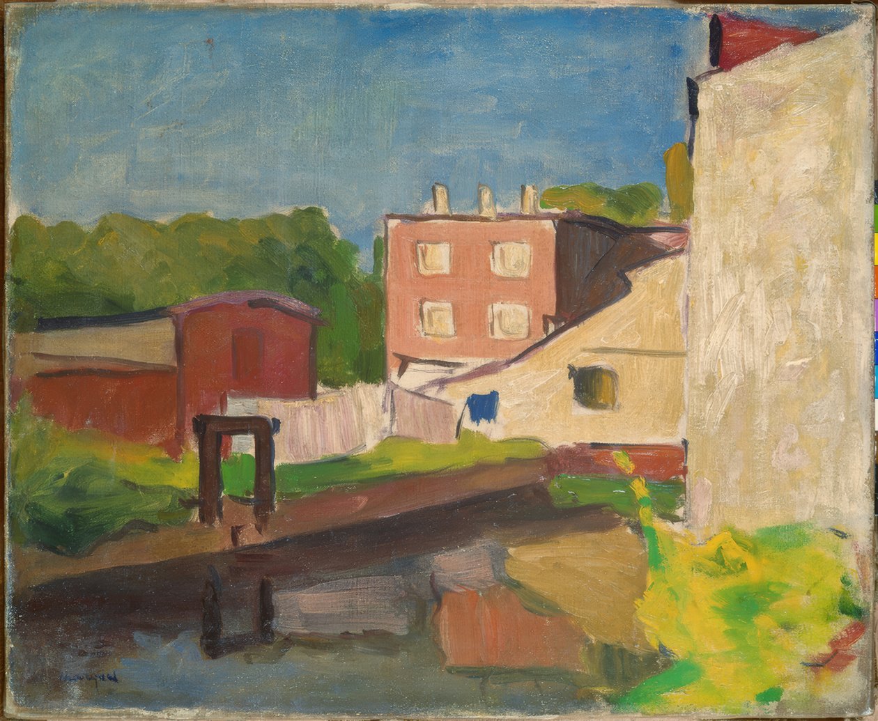 Roze huis in Arcueil door Albert Marquet