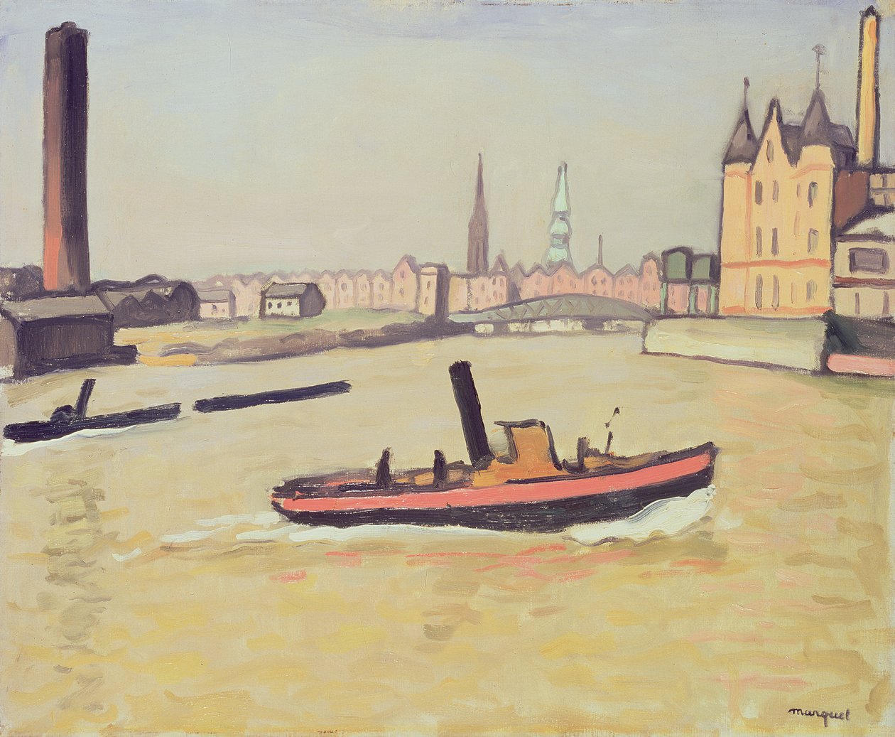 De Haven van Hamburg door Albert Marquet