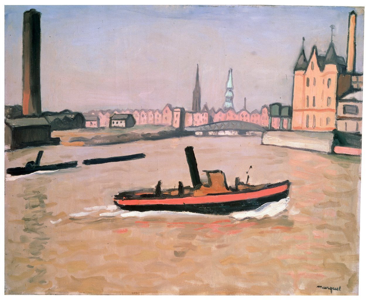 De haven van Hamburg door Albert Marquet