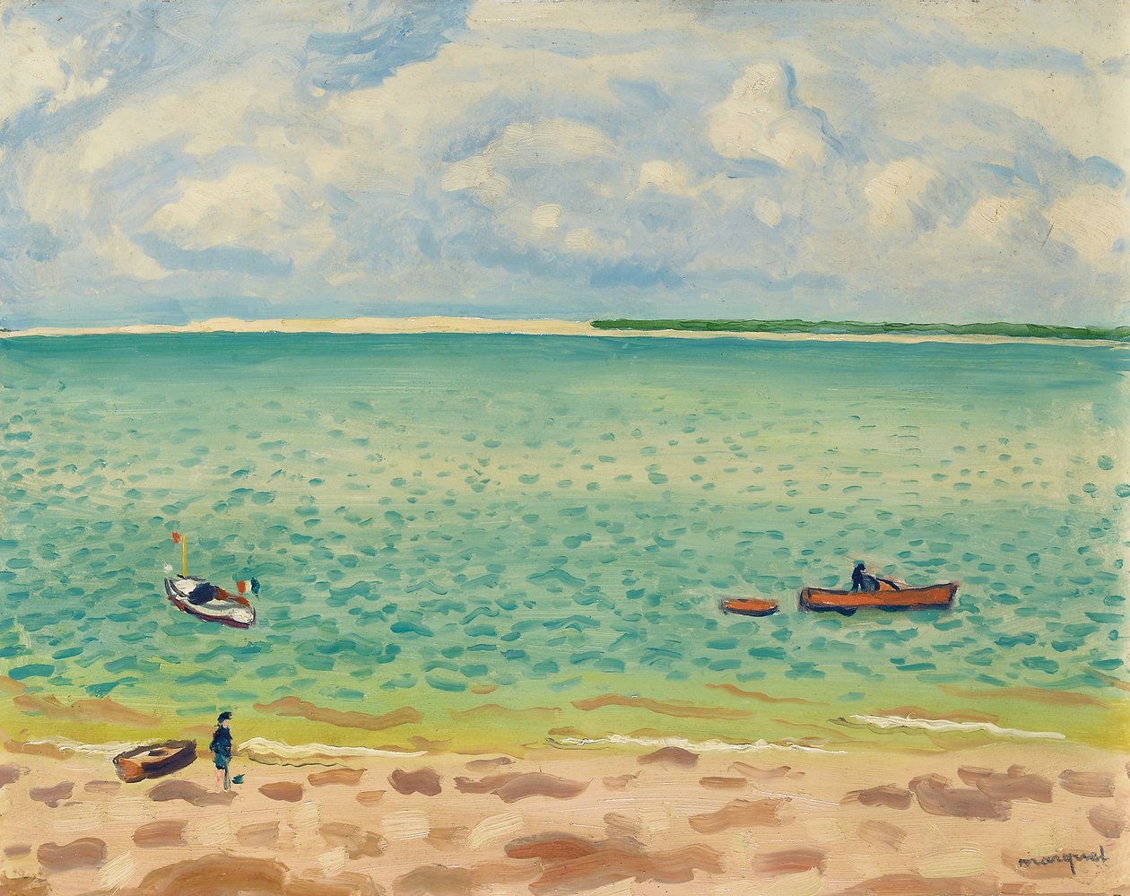 Het strand, Le Pyla door Albert Marquet