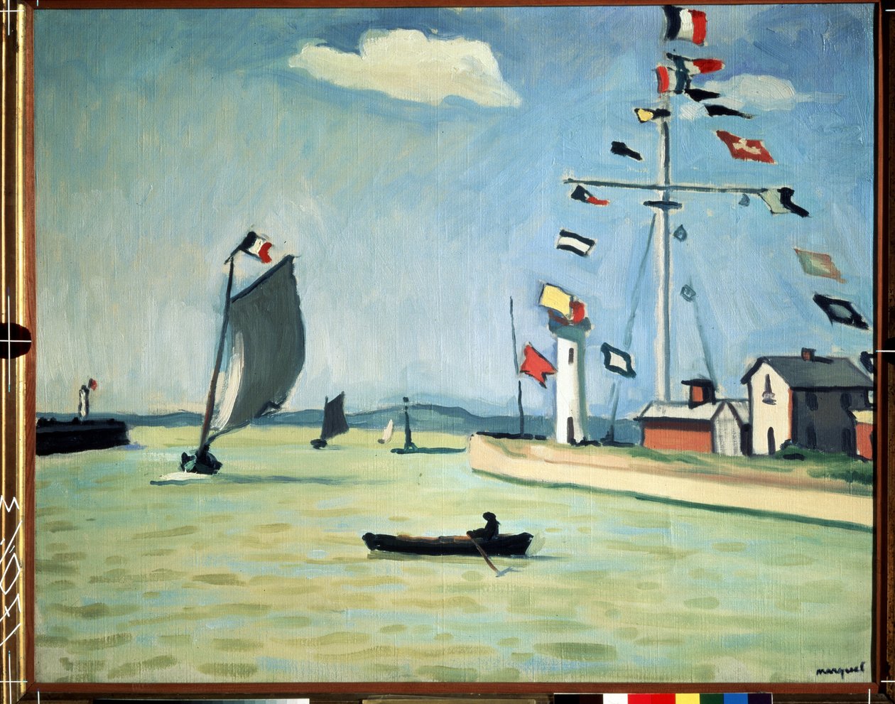 De haven van Honfleur in Normandië door Albert Marquet