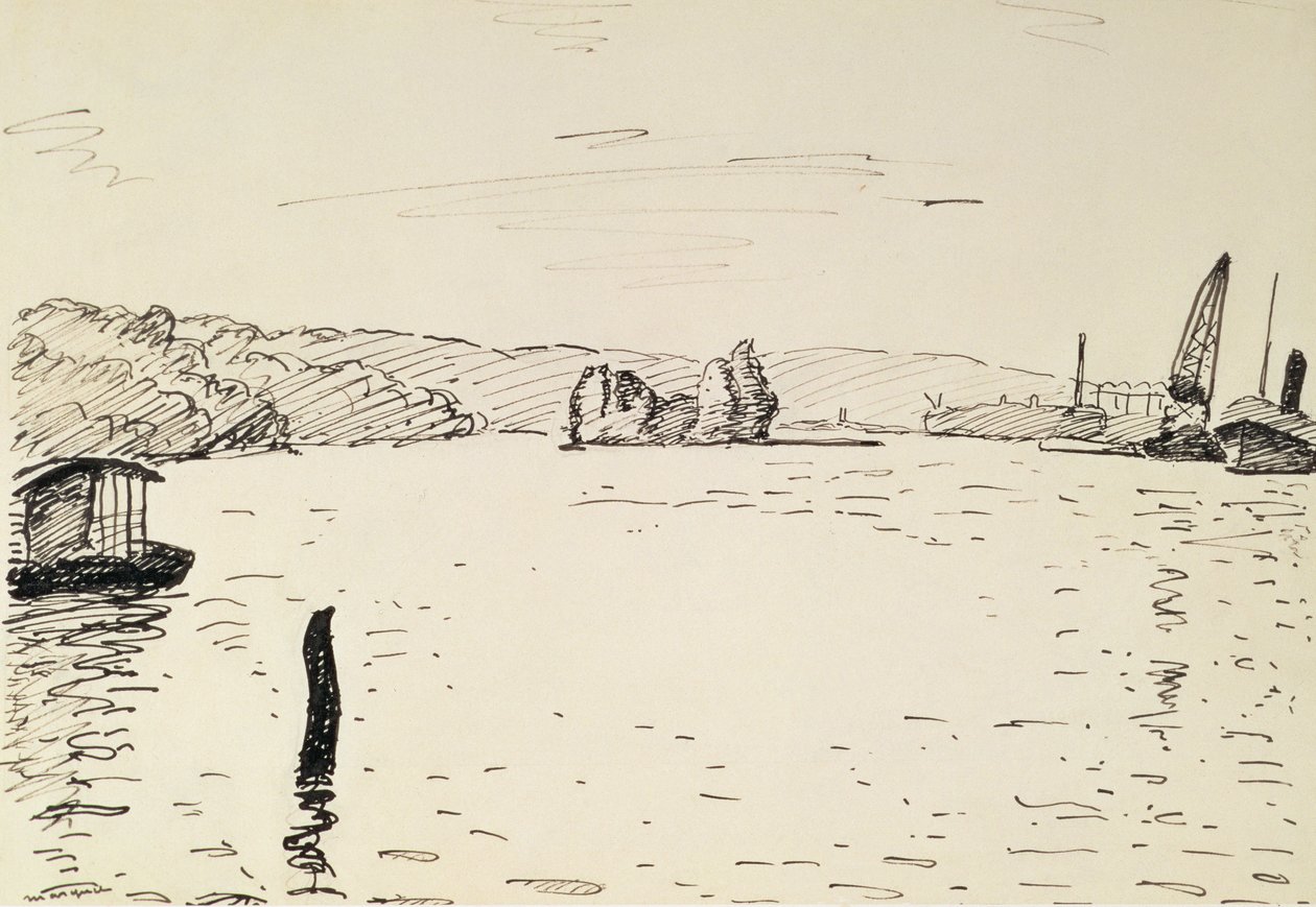 Uitzicht in de Omgeving van Rouen door Albert Marquet