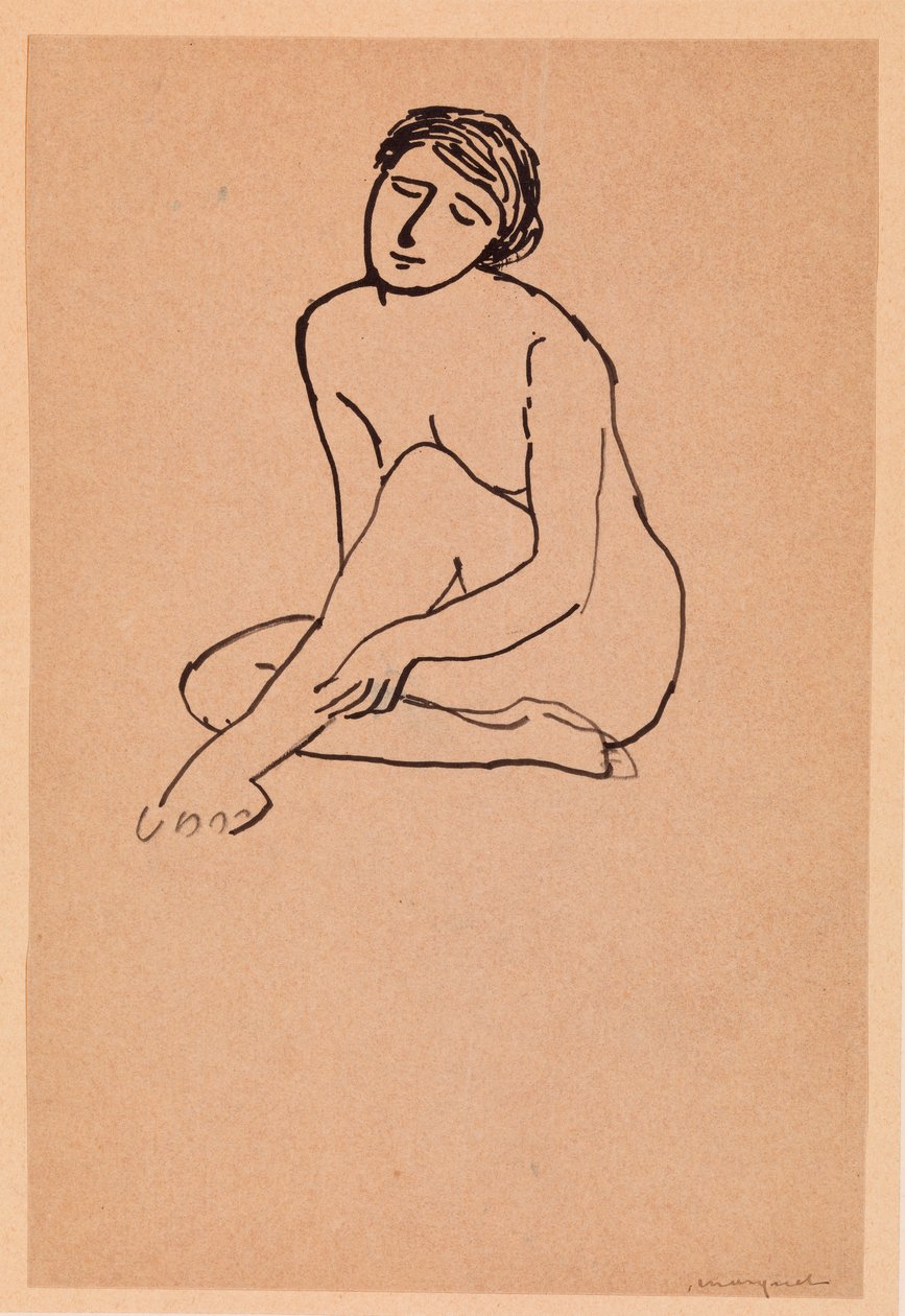 Vrouw - Naakt Zittend door Albert Marquet