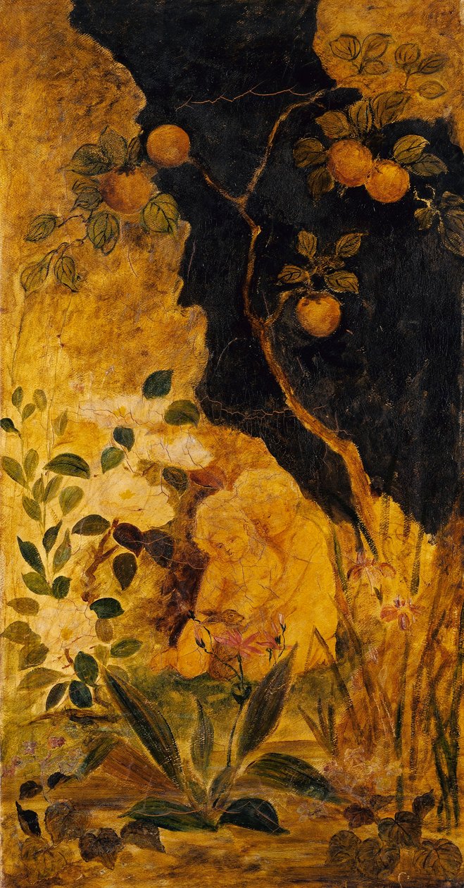 Paneel voor een scherm: Kinderen spelen met een konijn door Albert Pinkham Ryder