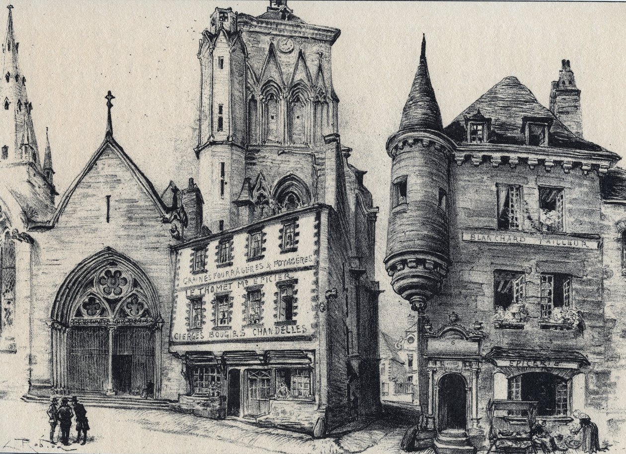 Grand rue de Guingamp in het departement Cotes-d