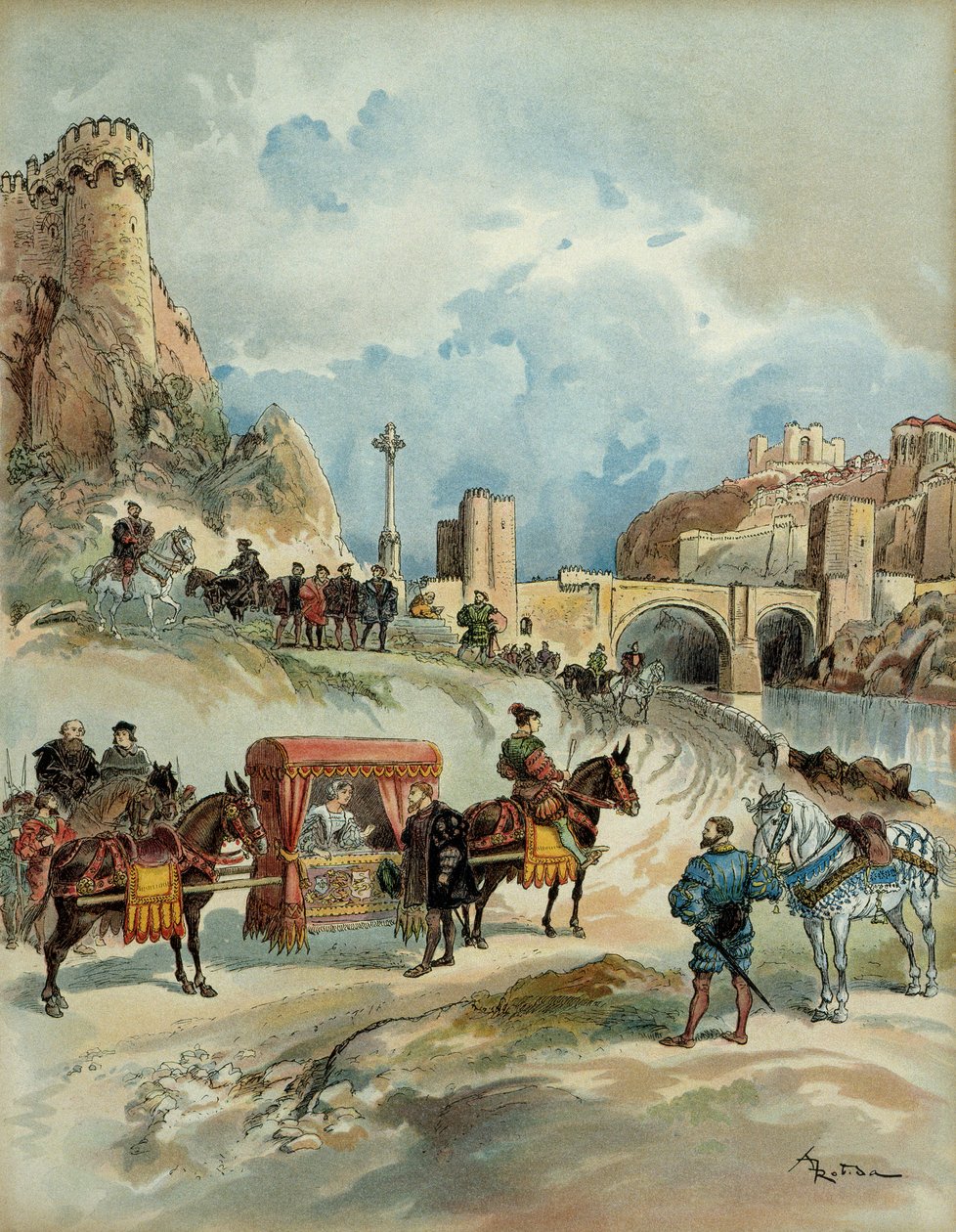 Marguerite van Angoulême (of Navarra, soms van Alençon) door Albert Robida