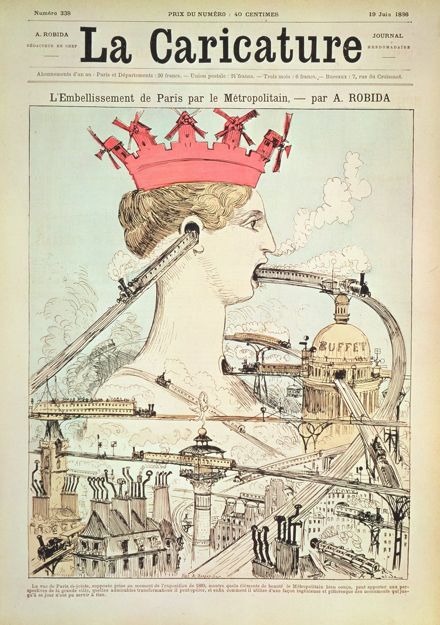 De verbetering van Parijs door de metro, uit 