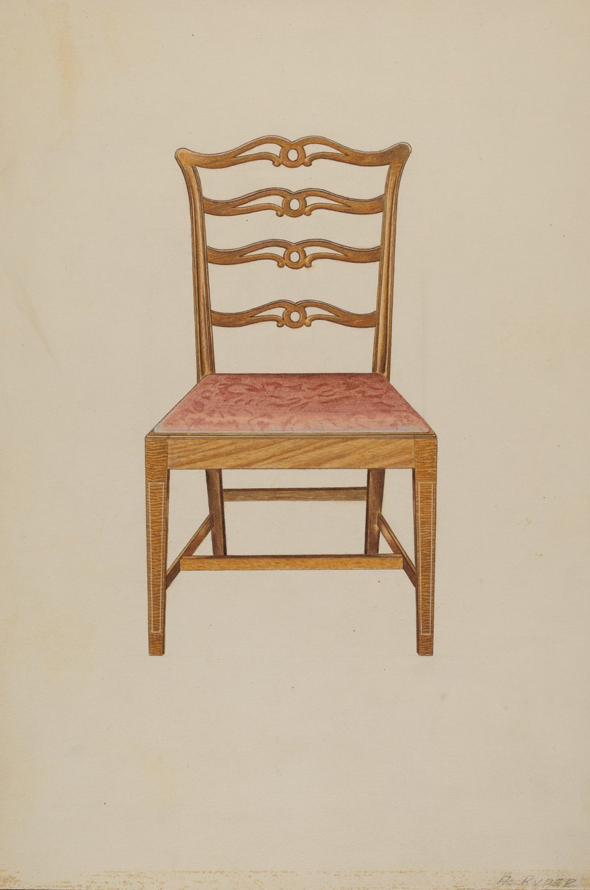 Ladderrugstoel door Albert Ryder