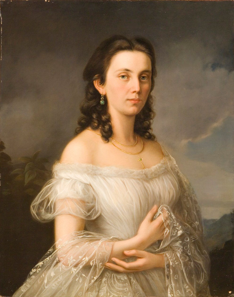 Albert Theer (1815-1902) - prinses Julia van Liechtenstein (1817-1895), geboren gravin Potocki door Albert Theer