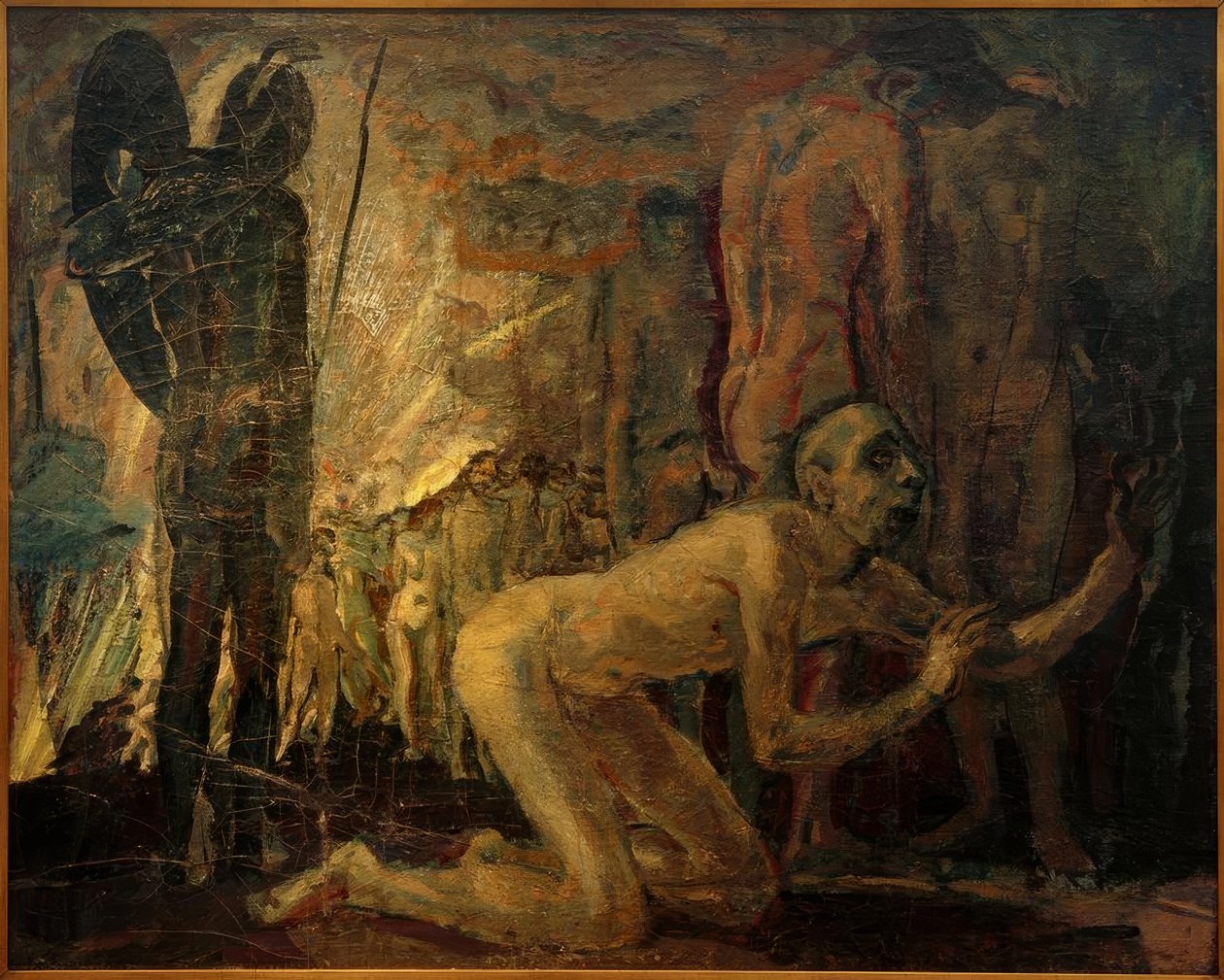 Jeremia voor de tocht naar de Babylonische gevangenschap door Albert Weisgerber