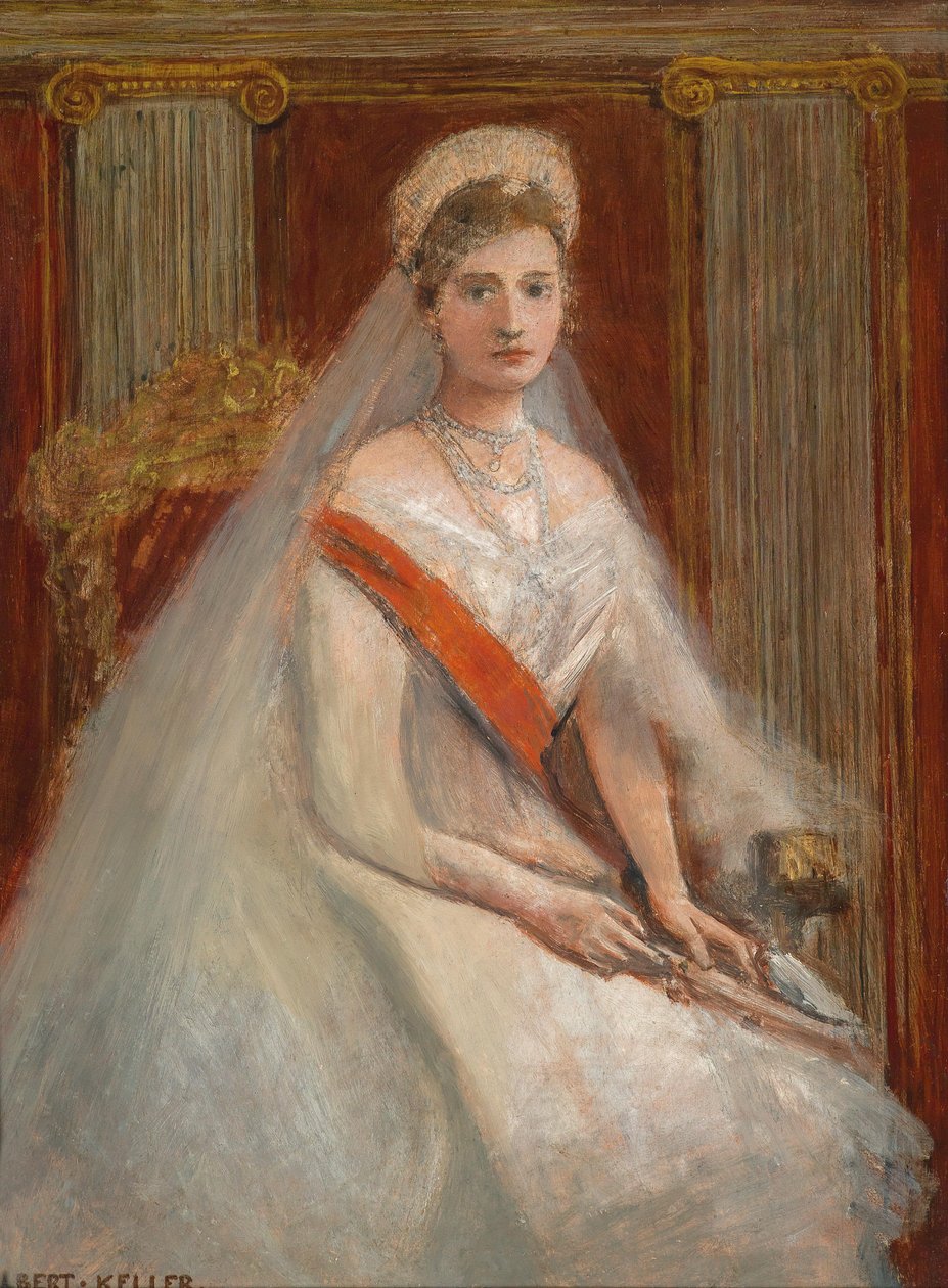 Portret van Tsarina Alexandra Fjodorovna door Albert von Keller