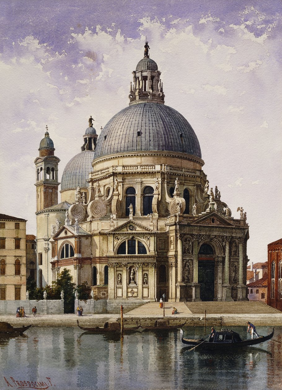 Santa Maria della Salute, Venetië door Alberto Prosdocini or Prosdocimi