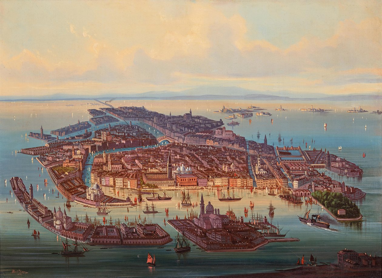 Luchtfoto van Venetië door Alberto Rieger
