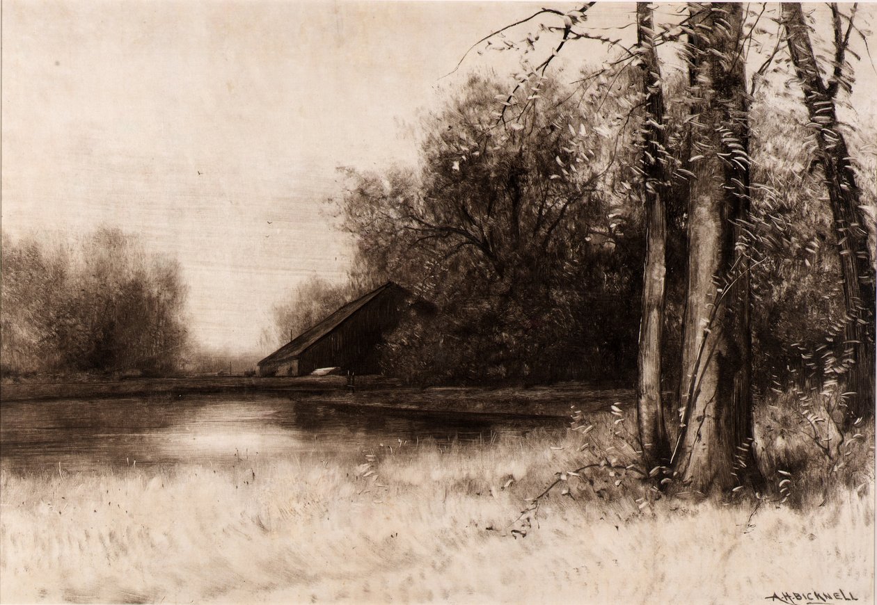 Molenvijver door Albion Harris Bicknell