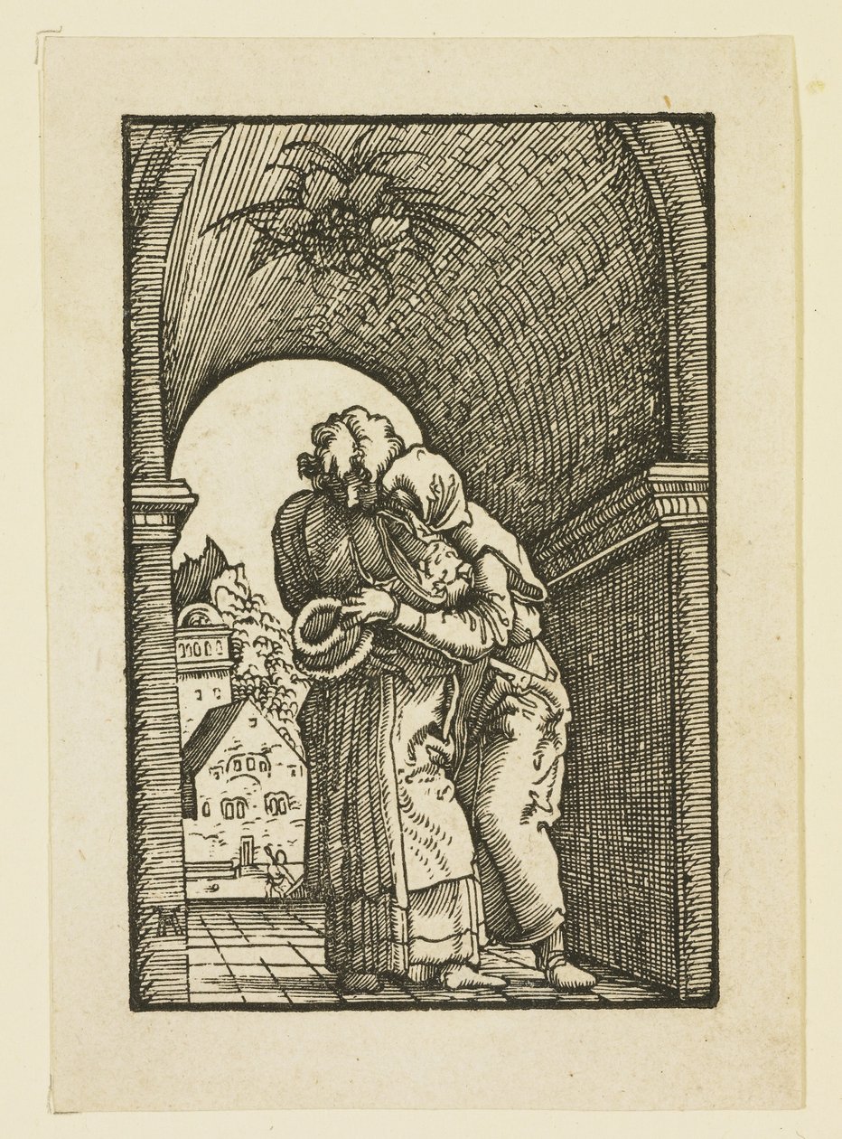 Joachim omhelst St. Anne door Albrecht Altdorfer