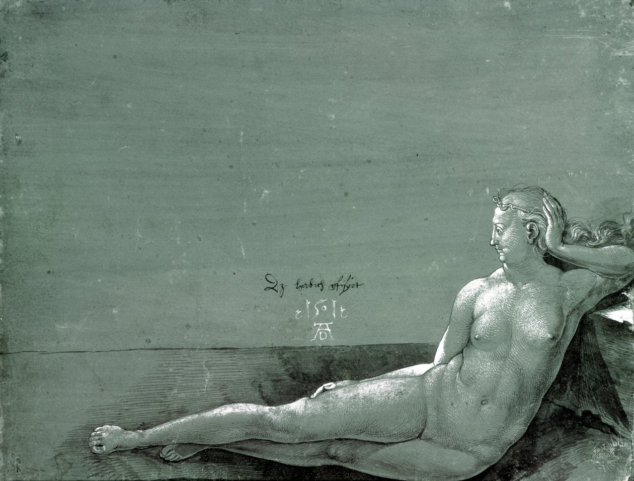 Liggende vrouwelijke naakt door Albrecht Dürer