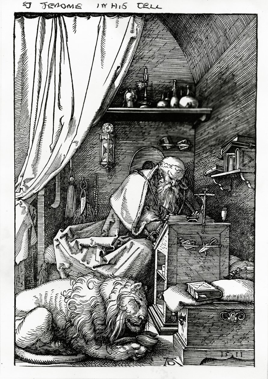 St. Hiëronymus in zijn cel, 1511 door Albrecht Dürer