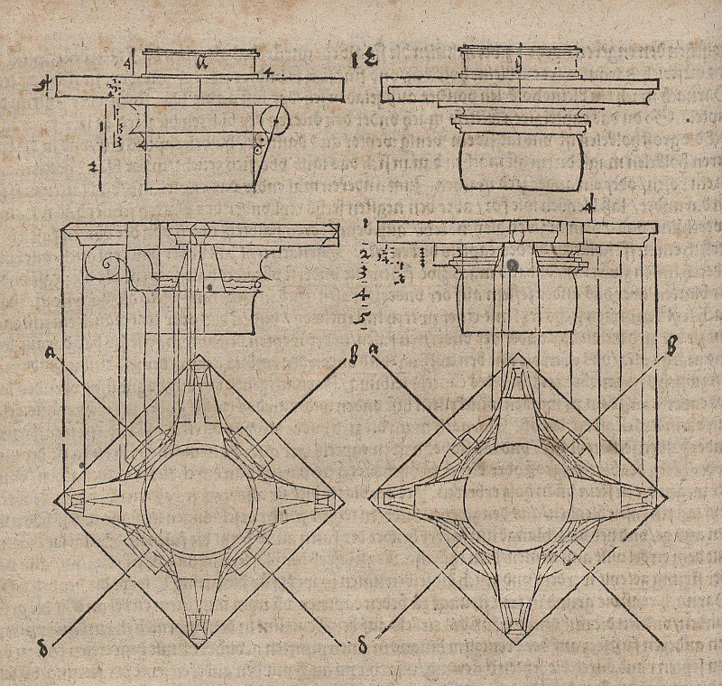 Zuilkapitelen van een gedraaide zuil door Albrecht Dürer