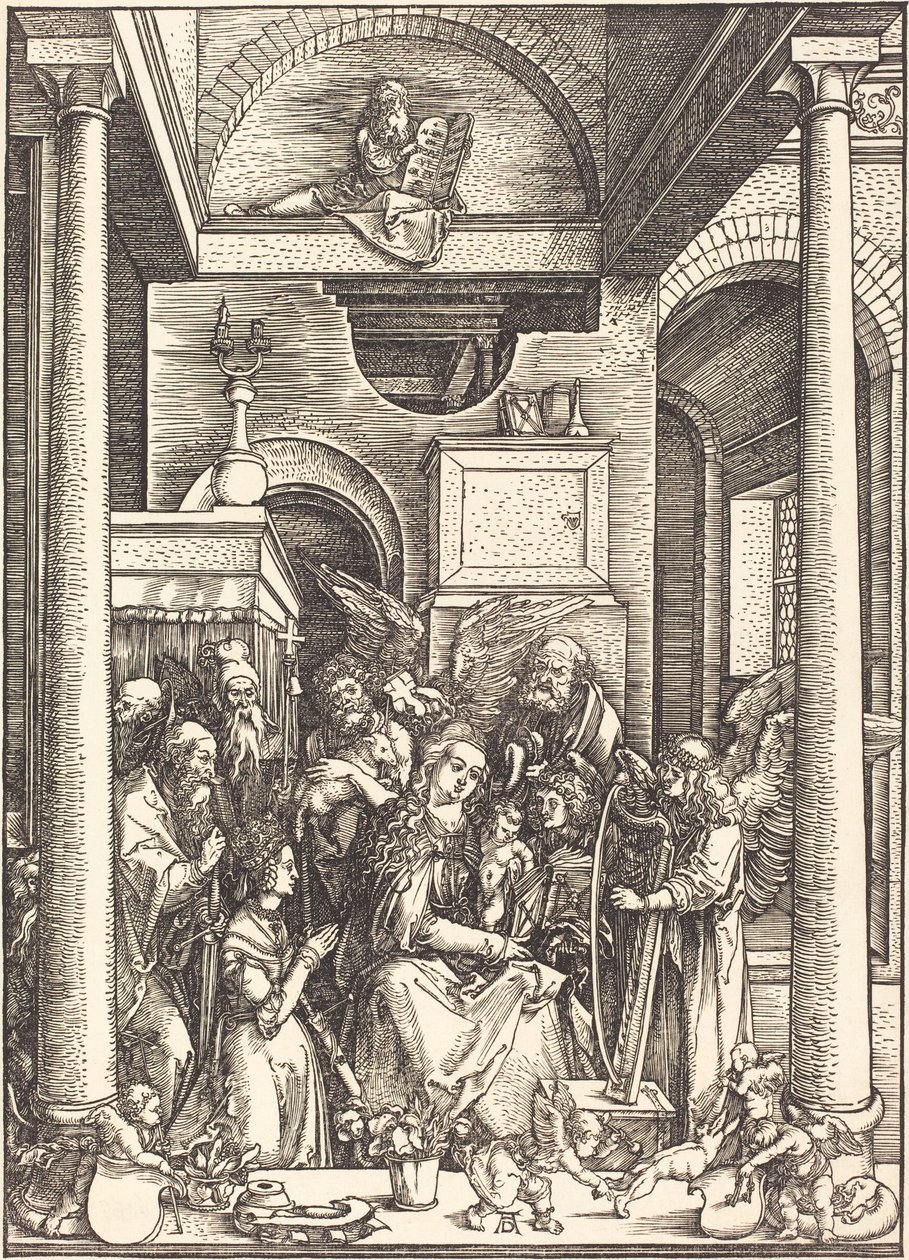 De verheerlijking van de Maagd door Albrecht Dürer