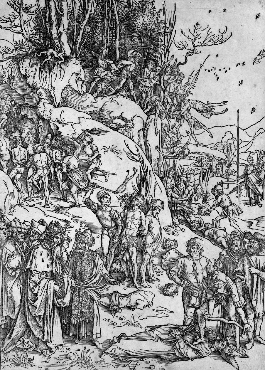 De marteldood van de tienduizend door Albrecht Dürer