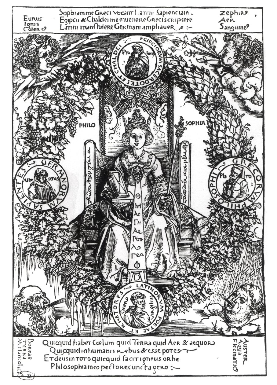 Allegorie van de Filosofie, 1502 door Albrecht Dürer