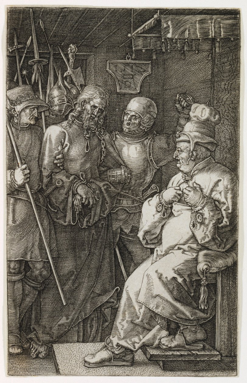 Christus voor Kajafas door Albrecht Dürer