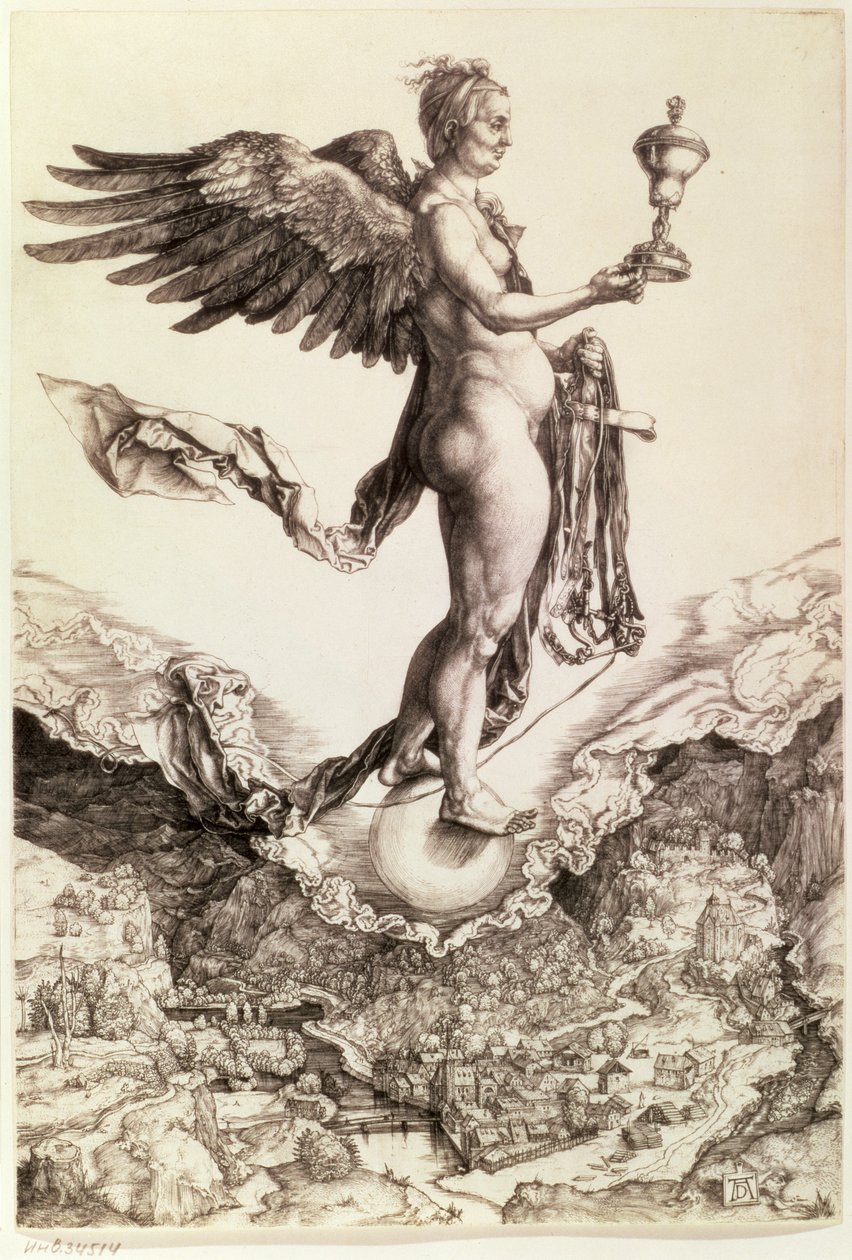 Nemesis, 1501-2 door Albrecht Dürer